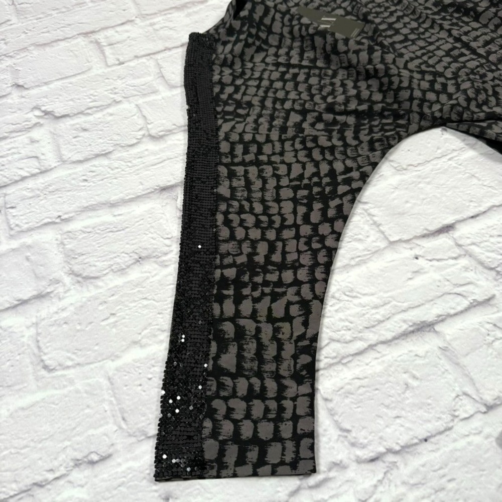 NWT A|X Armani Exchange‎ Womens Size 0 Black Tan Sequin Cocktail Dress Orig $128 - Picture 6 of 9